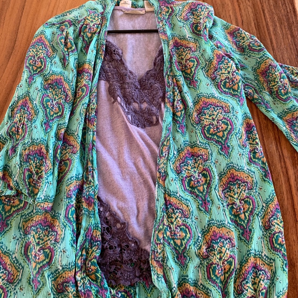 O'Neill Green Patterned Cardigan - Picture 5 of 8